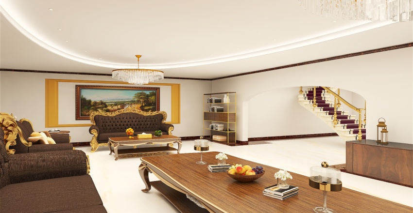 F-living room 3d design renderings