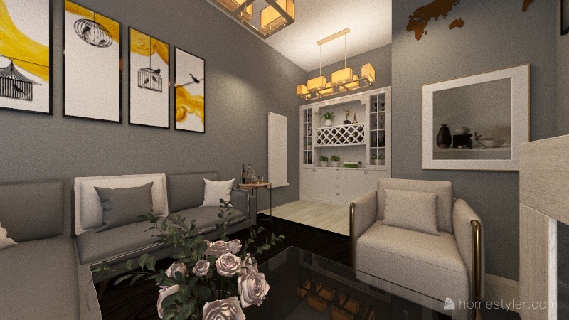 stylish apartment 3d design renderings