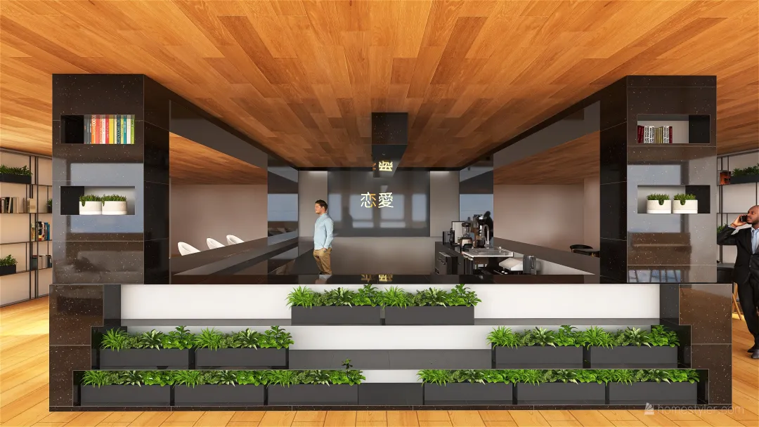 Coffee Store #1 3d design renderings