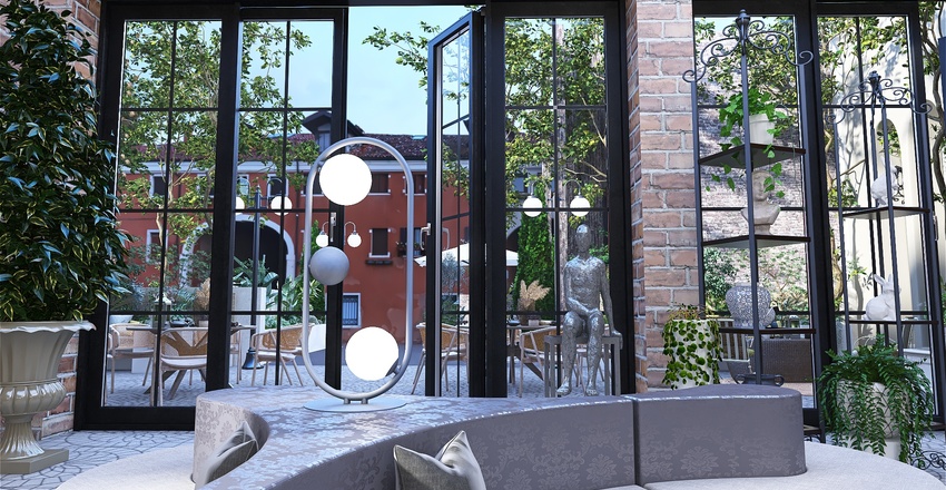 Commercial design: Vintage gifts and art. Interior Design Render
