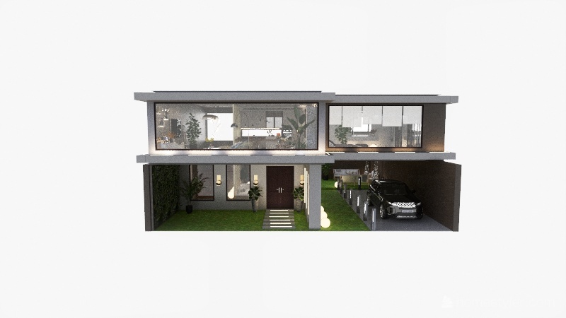 modern house 1 3d design renderings