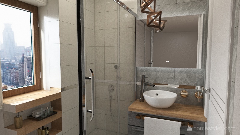 Łazienka mała 3d design renderings