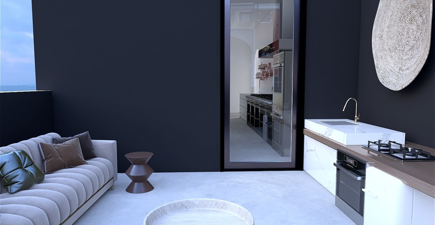 Modern Restaurant Interior Design Render