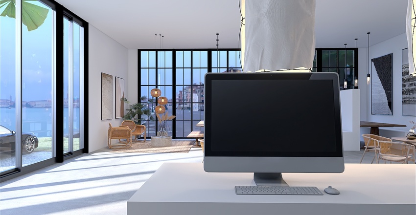 Modern Restaurant Interior Design Render