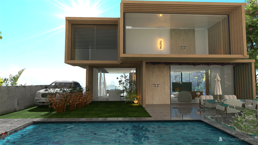 Contemporary NATURE&EXTERİOR Beige 3d design renderings