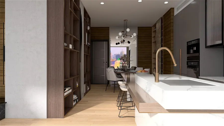 1 Bedroom Apt. with Balcony 3d design renderings