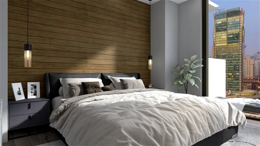 1 Bedroom Apt. with Balcony 3d design renderings