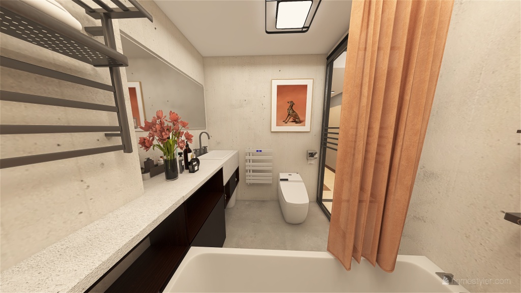 卫生间 3d design renderings