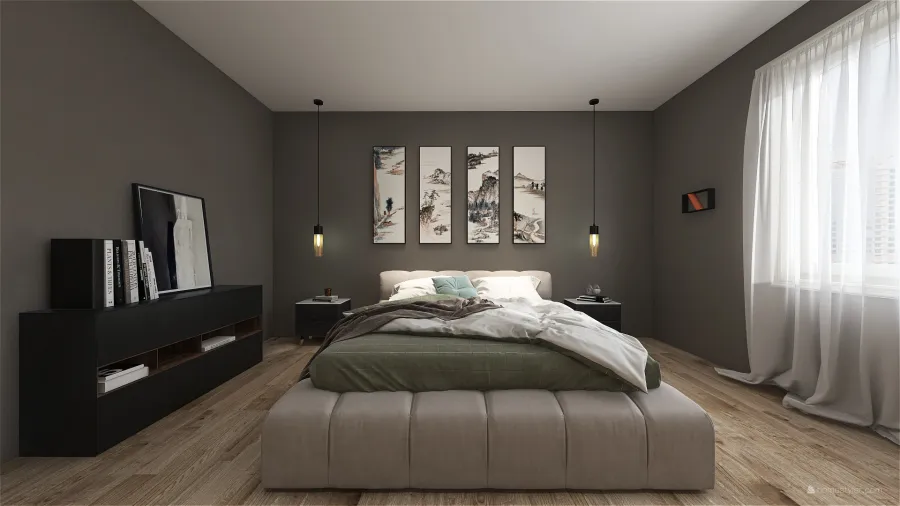 1 room apt 3d design renderings
