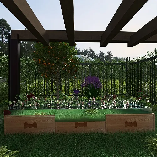 Veggies Garden 3d design renderings