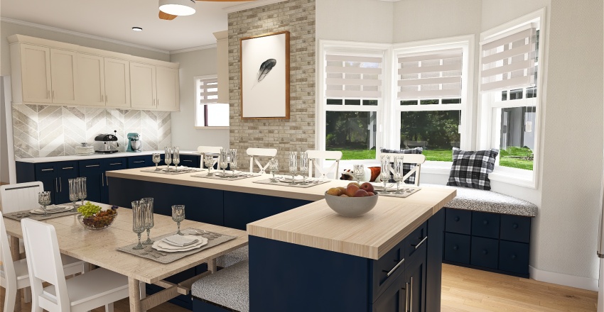 Bad Kitchen  Re-design 3d design renderings
