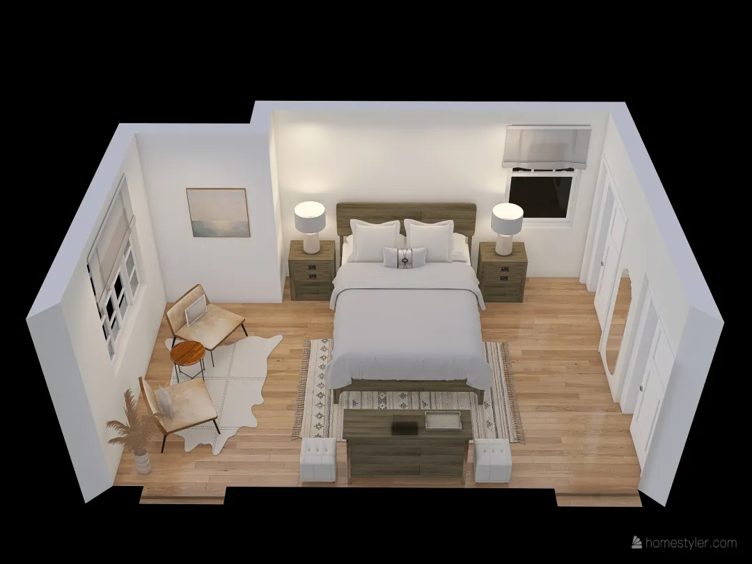 TAFURI Guest Room Floor Plan 3d design renderings