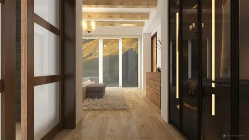 Modern Mountain Lodge Bedroom