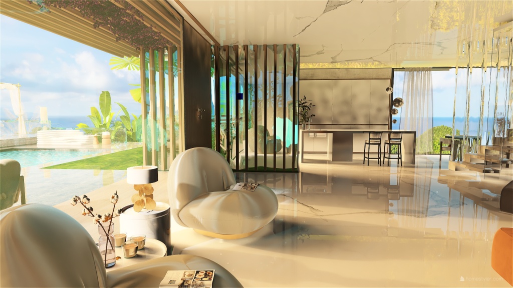 Contemporary NATURE&EXTERİOR Beige 3d design renderings