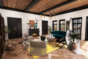 Eclectic - Living Room Design Rendering