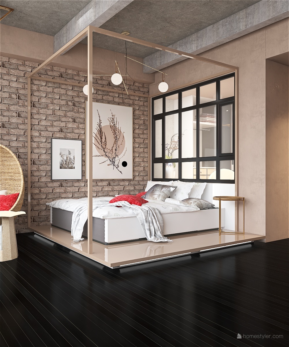 Living /Dining and BedRoom 3d design renderings