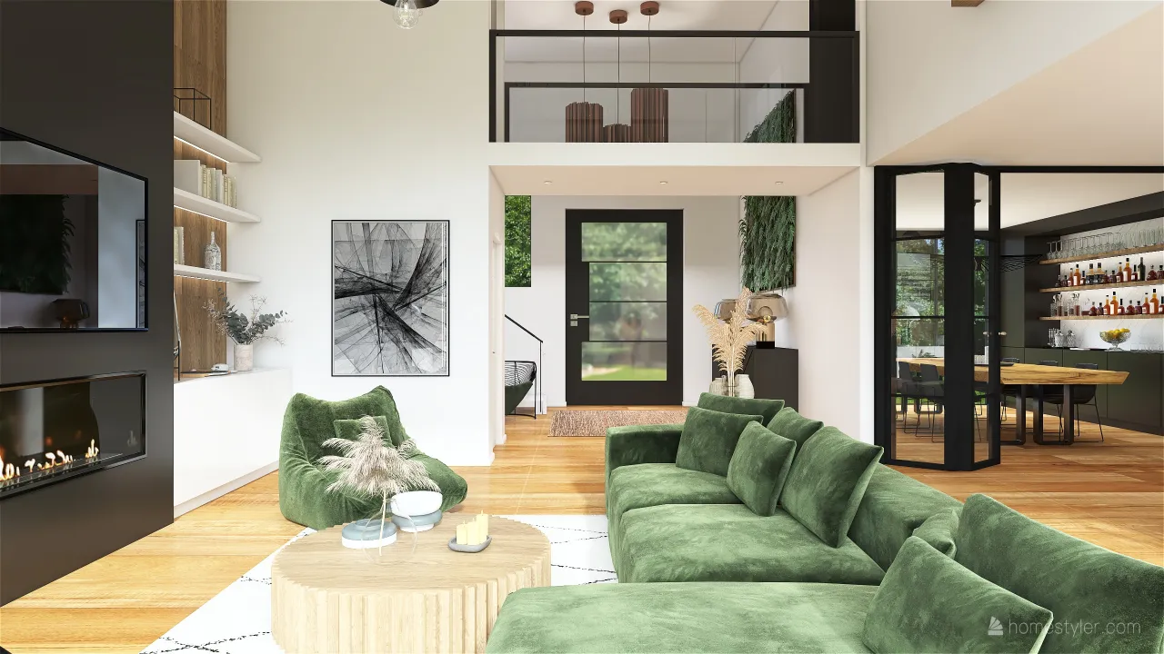 Bohemian Green Beige UnnamedSpace 3d design renderings