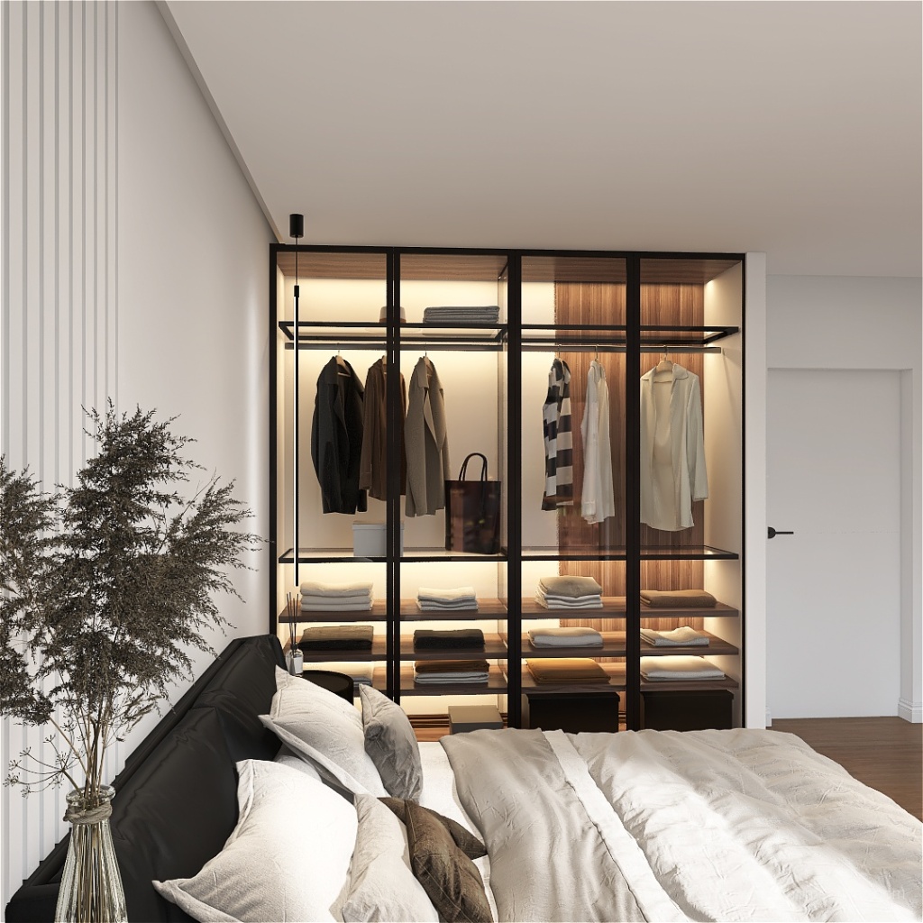 Спальня 22 m2 3d design renderings
