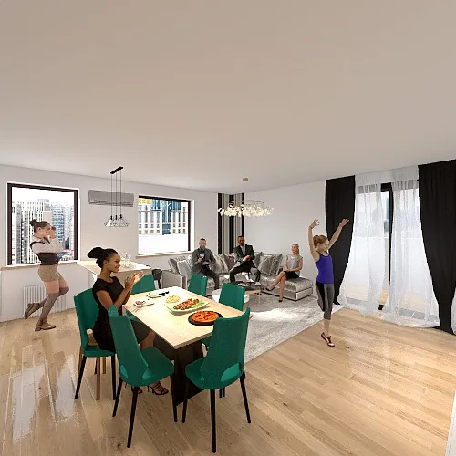 Pokój biurowy 3d design renderings