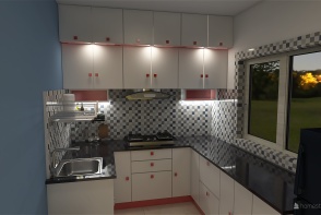 Hall and Kitchen Latest Design Rendering