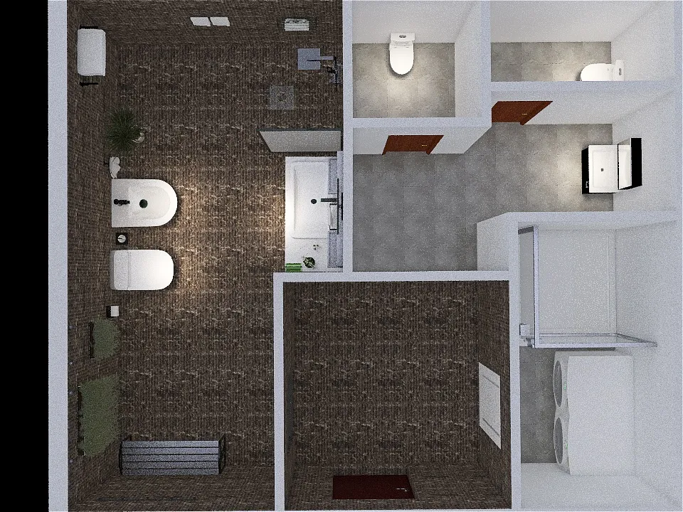 VIP Санузел 0 этаж Покровка 3d design renderings