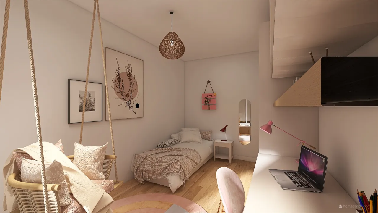 SecondBedroom 3d design renderings