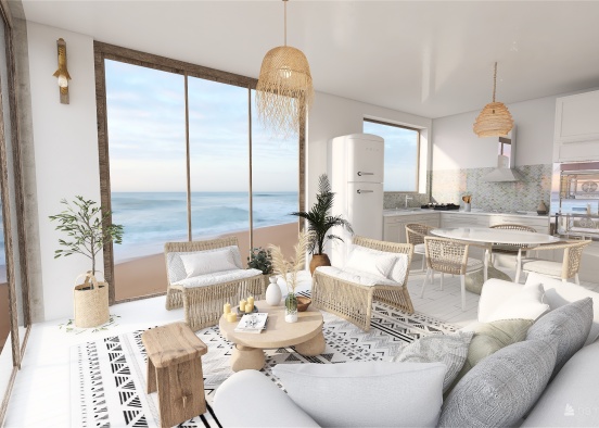 Small vacation beach house Design Rendering