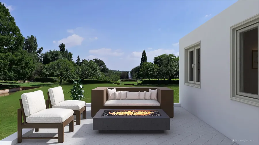 Outdoor Living Space 3d design renderings