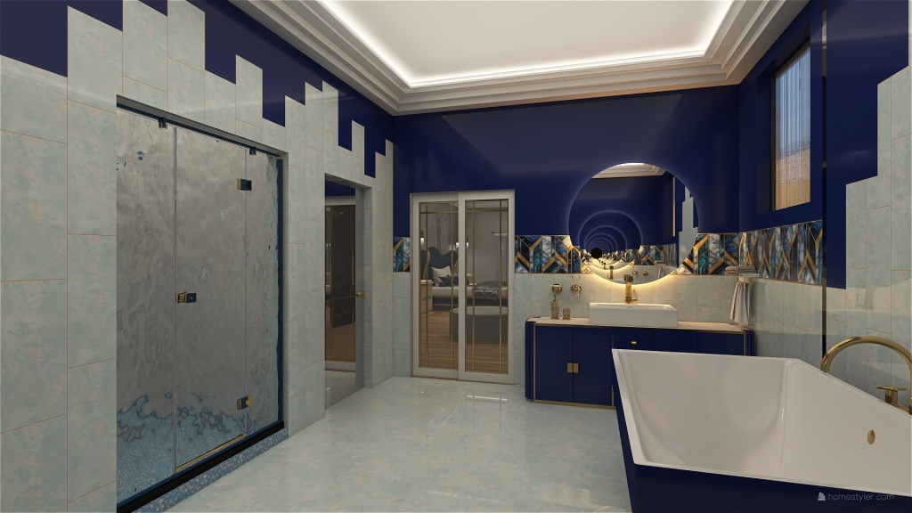 1Fl Master Bath 3d design renderings