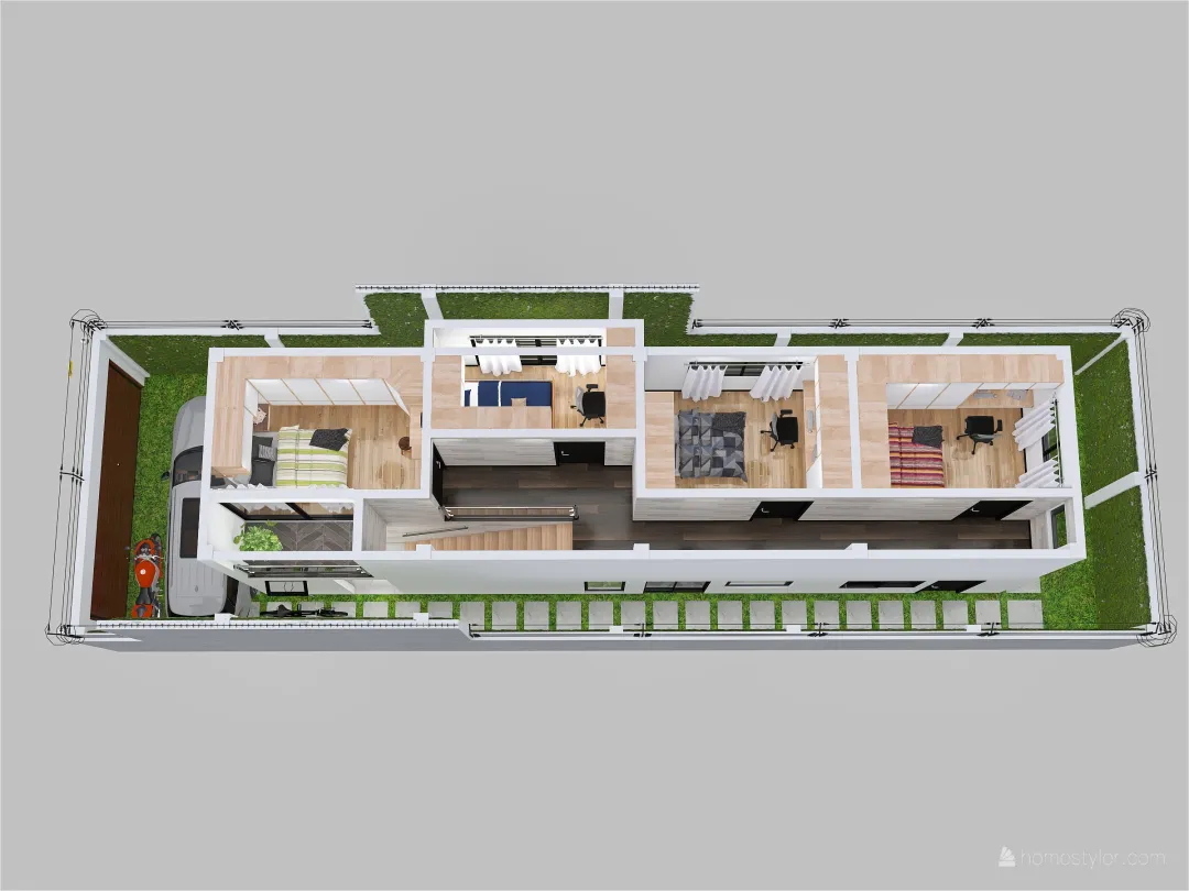 Casa de 2 pisos - 1ER. y 2DO. PISO (render interior) 3d design renderings