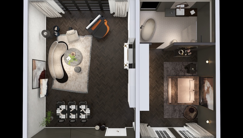 Penthouse in NYC 3d design picture 94.99