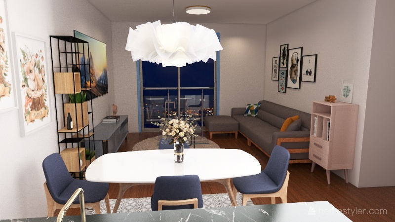 Apartamento Universitário 3d design renderings