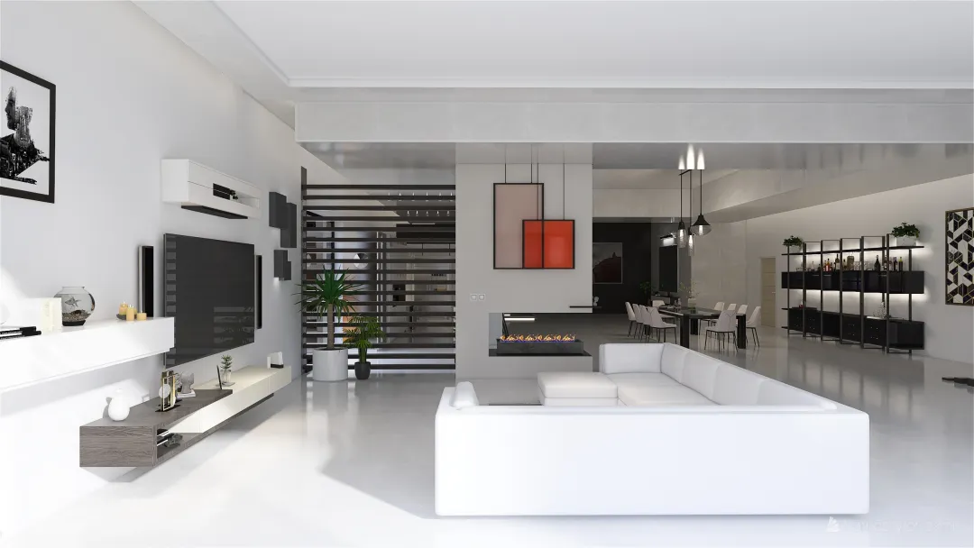 Modern Appartamento #1 Beige 3d design renderings