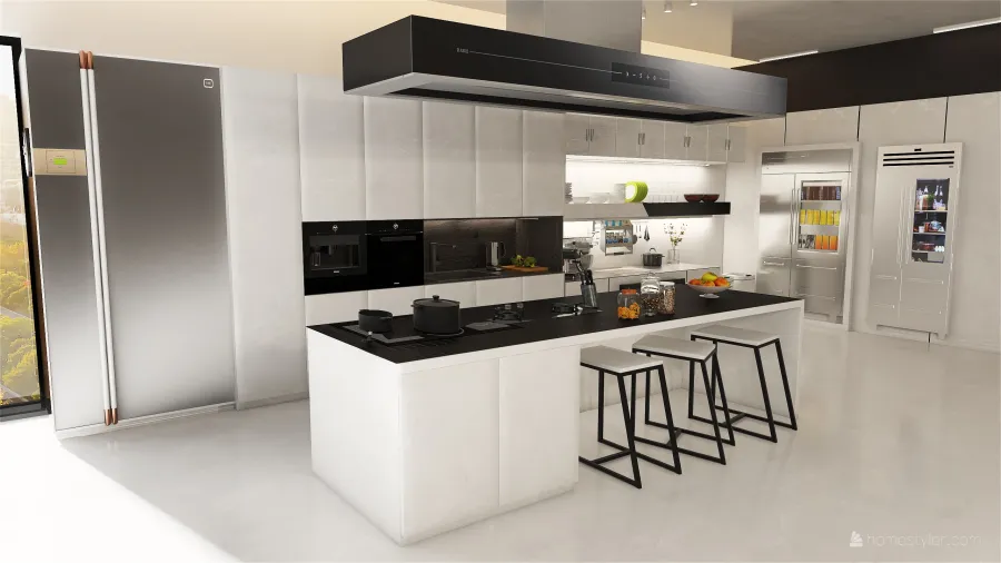 Modern Beige Dining Room 3d design renderings