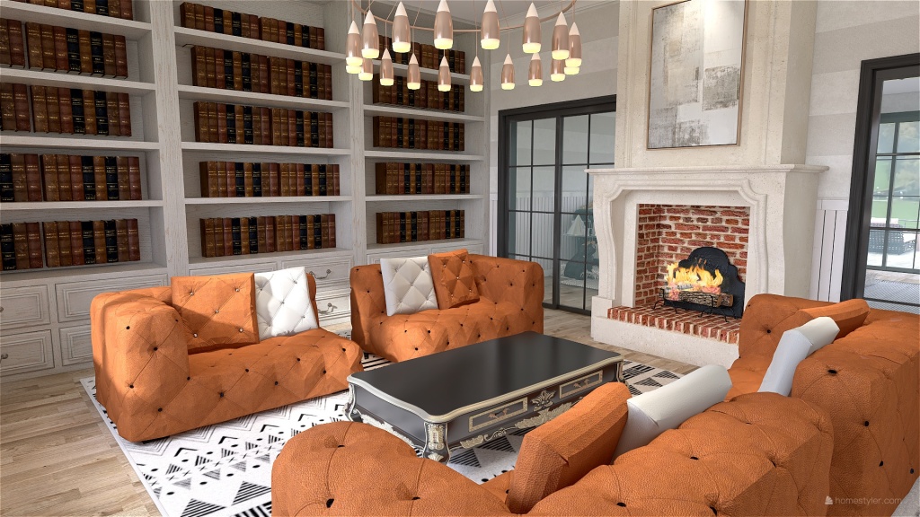 California rustic glam, giant bedroom re-design 3d design renderings