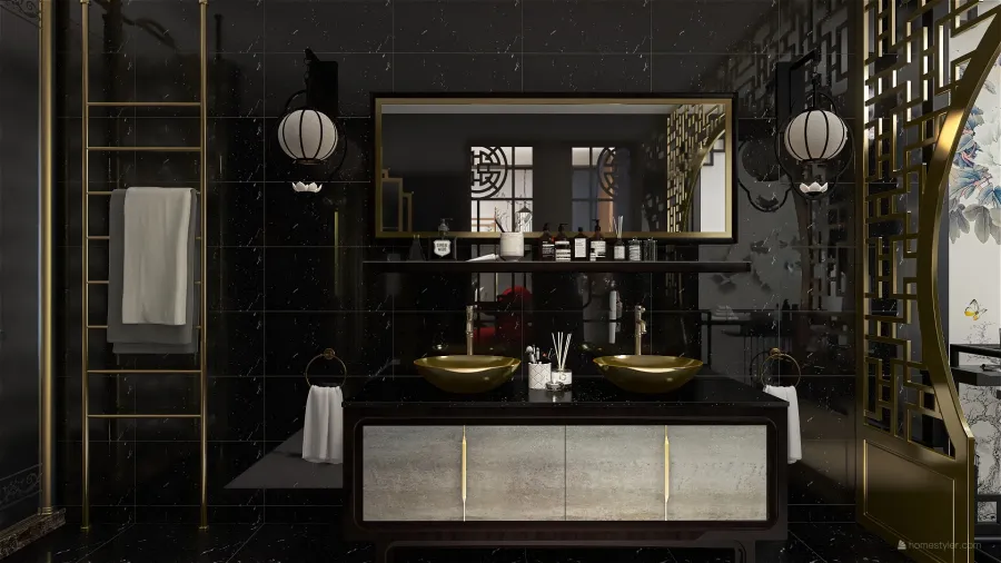 StyleOther Asian Master Bathroom 3d design renderings