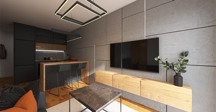 #HSDA2021Residential-Modern black 3d design renderings
