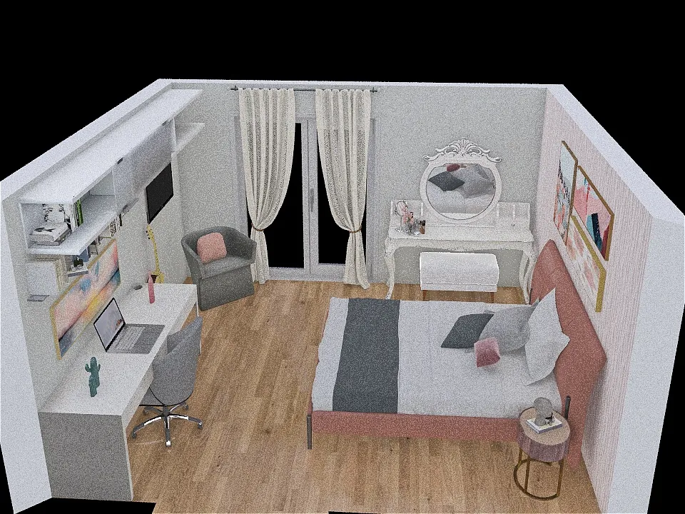 Meu quarto 3d design renderings