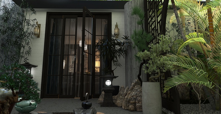 StyleOther Asian Courtyard 3d design renderings