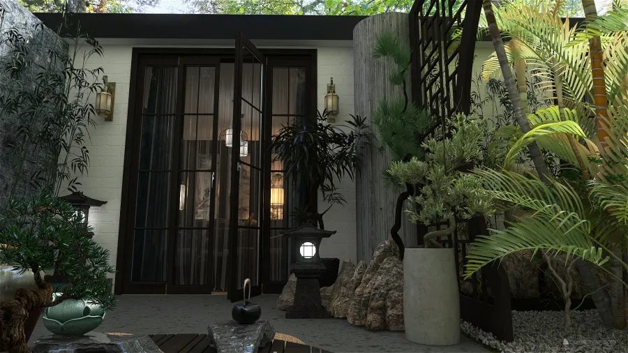 StyleOther Asian Courtyard 3d design renderings
