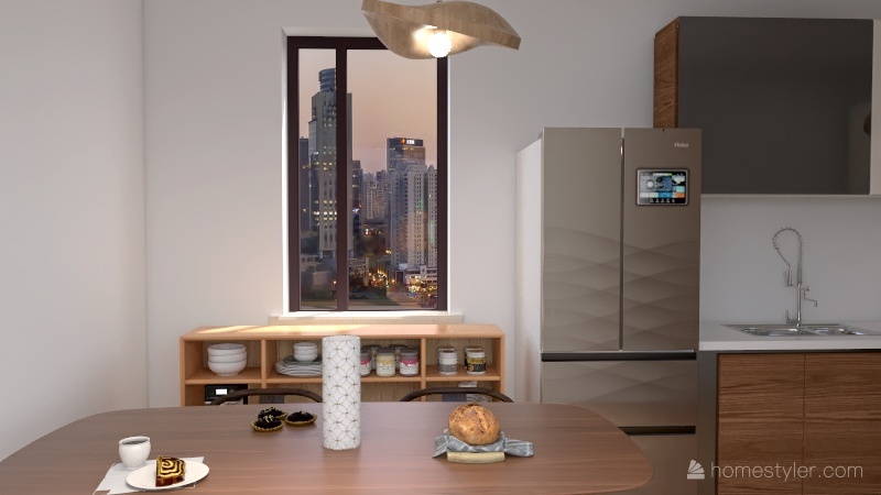 cozy kitchen 3d design renderings