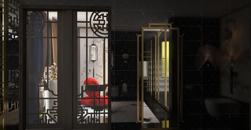 StyleOther Asian Master Bathroom 3d design renderings