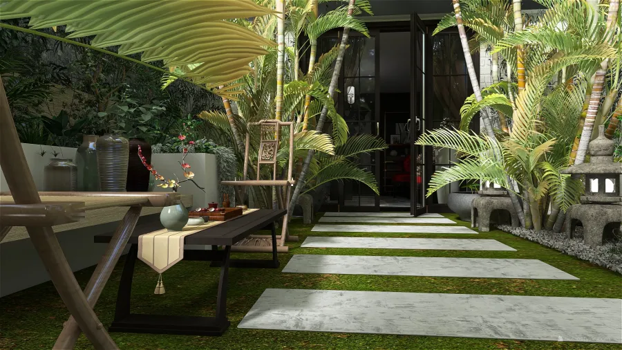 StyleOther Asian Courtyard 3d design renderings