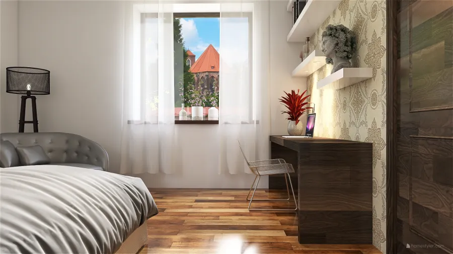 Scandinavian StyleOther Beige White Kids Room 3d design renderings