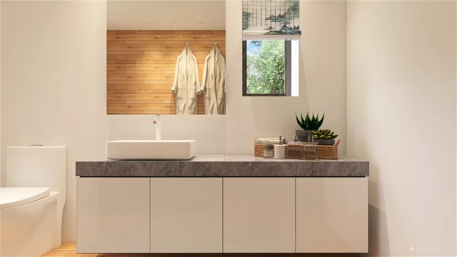 Scandinavian StyleOther Beige White Bathroom 3d design renderings