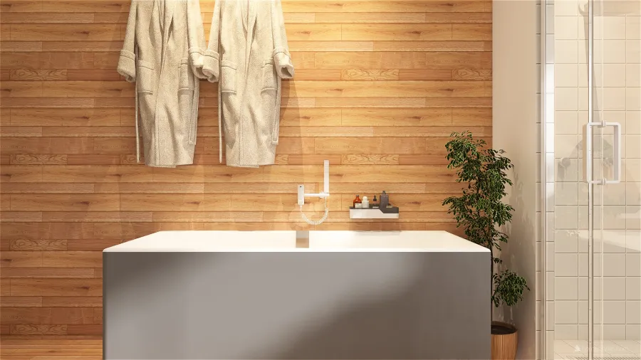 Scandinavian StyleOther Beige White Bathroom 3d design renderings