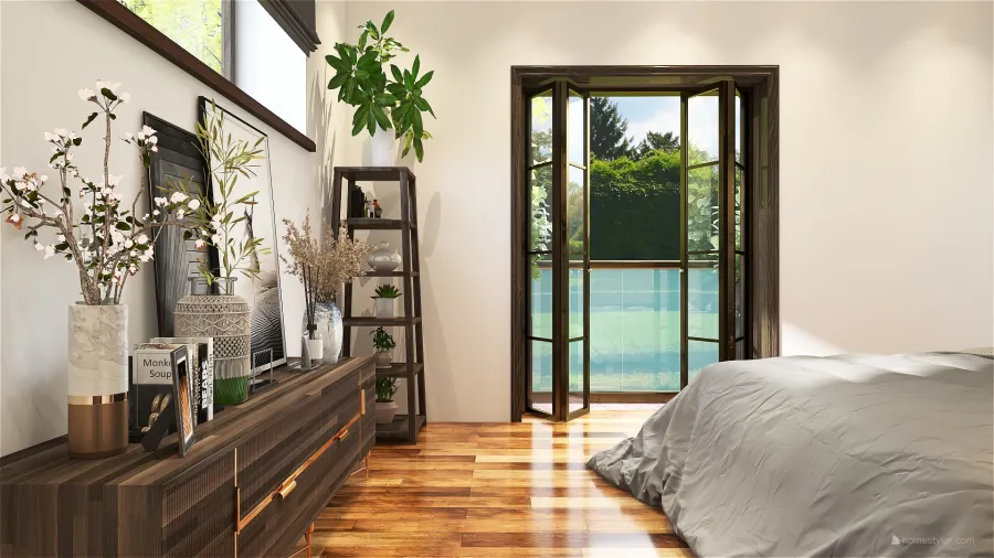 Scandinavian StyleOther Beige White Master Bedroom 3d design renderings