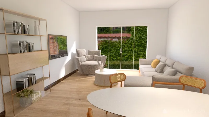 RENDERED SB Interiors - Green and White Bedroom 3d design renderings