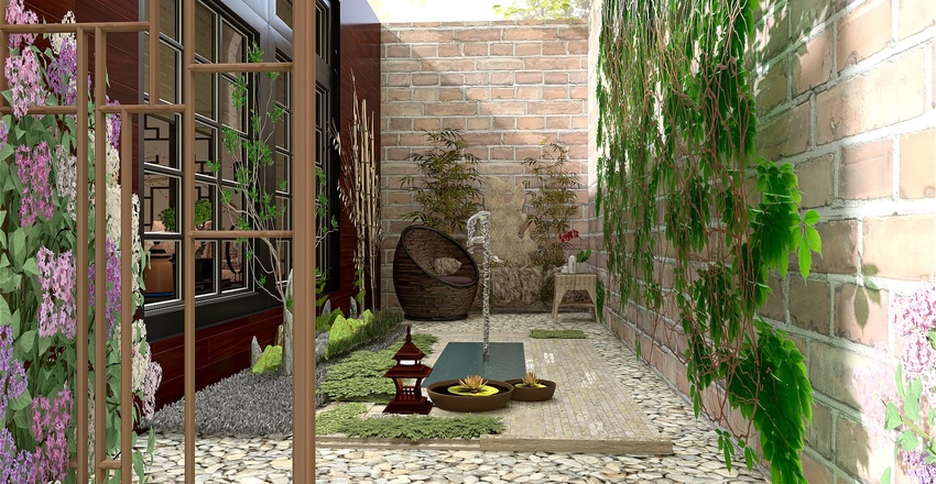 Courtyard 3d design renderings