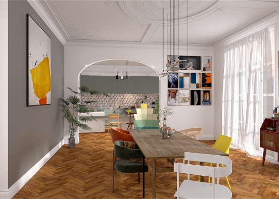 Appartement Haussmannien Design Rendering